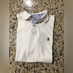 Tommy Hilfiger Vintage White Polo Shirt with Embroidered Crest